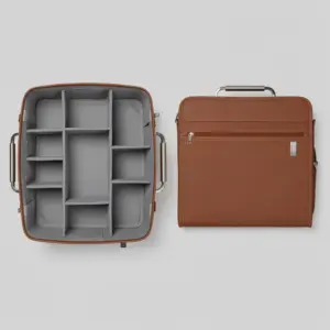 Premium Leather-Trim Foldable Trunk Organizer (Large)
