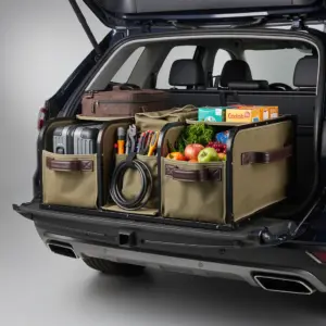 Heavy-Duty Trunk Cargo Organizer with Leather Handles