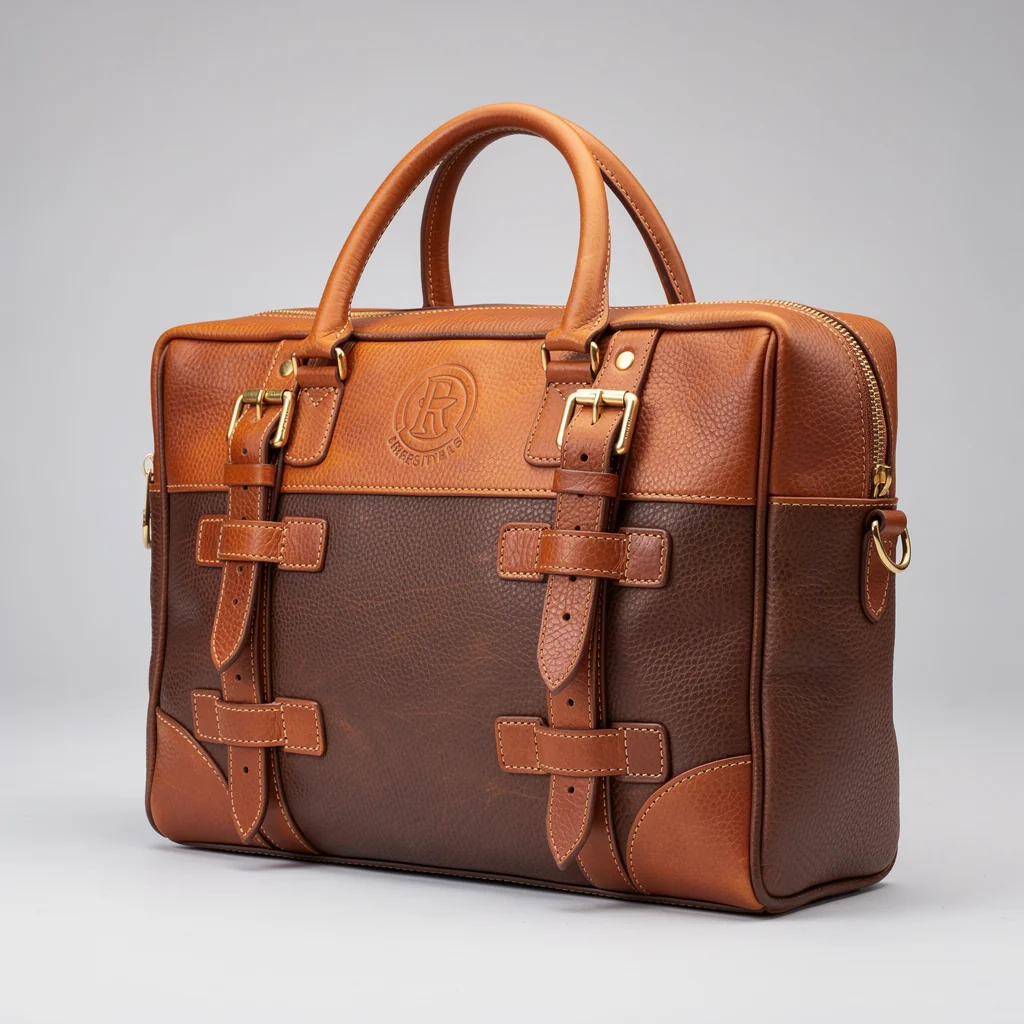 Dual-Tone Leather Car Travel Tote