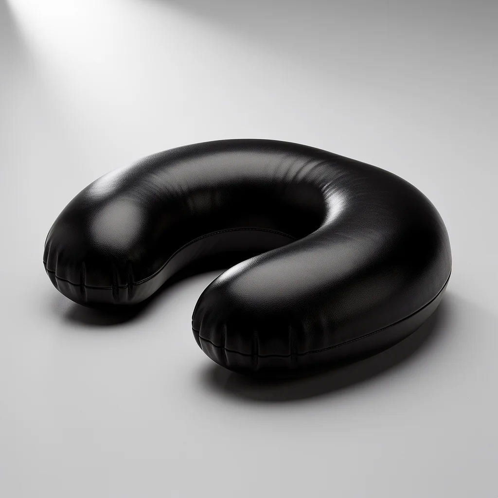 Jet-Black Nappa 5-Piece Car Pillow Set