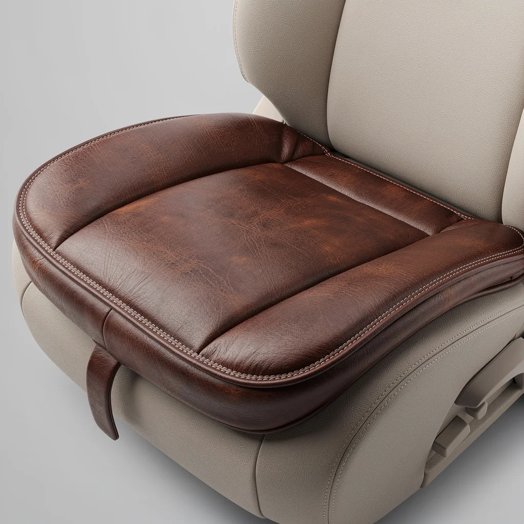 Burgundy Leather 5-Piece Seat Comfort Set