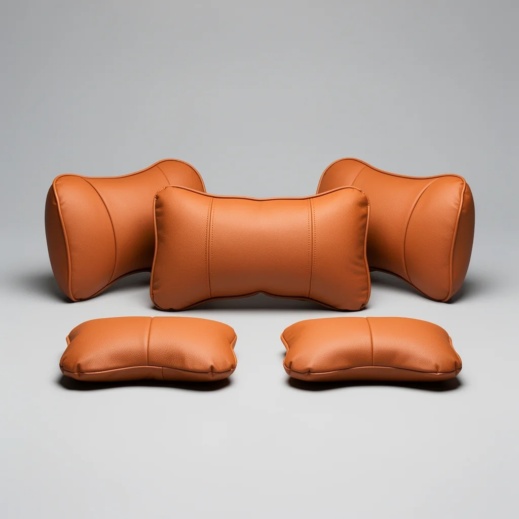 Convertible Leather 5-Piece Pillow Set