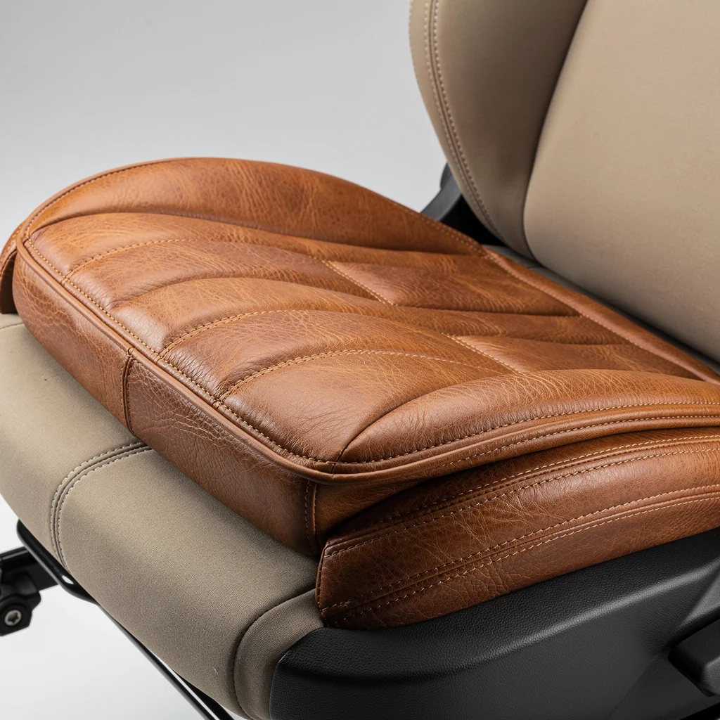 Saddle-Stitch Leather 5-Piece Car Pillow Set