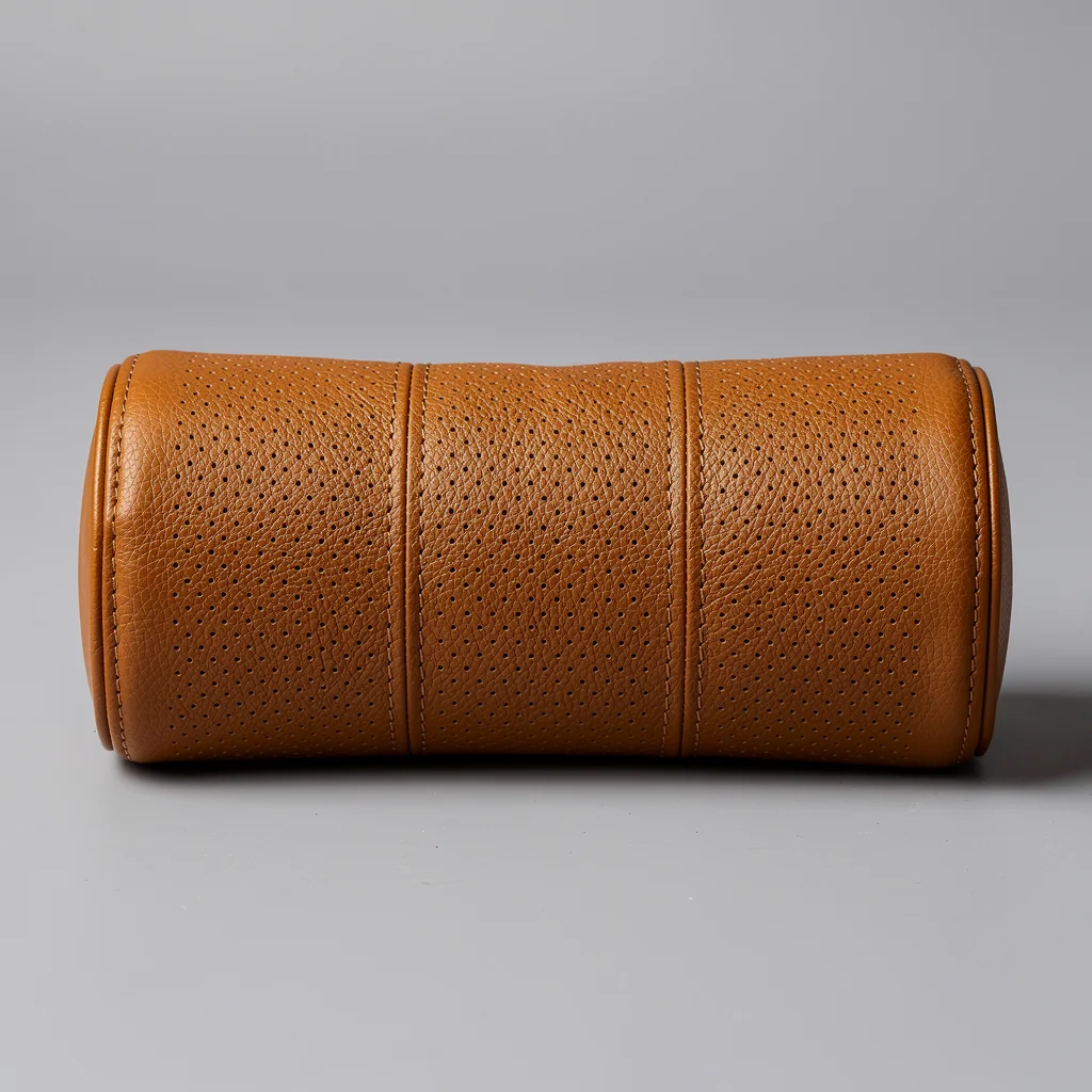 Perforated Leather 5-Piece Lumbar Pillow Set