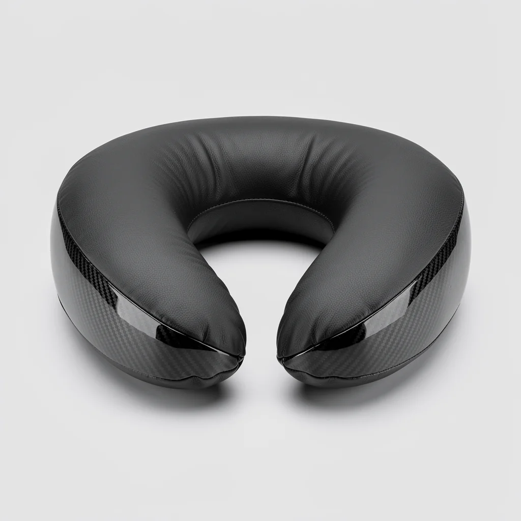 Carbon Fiber-Trim Leather 5-Piece Car Pillow Set